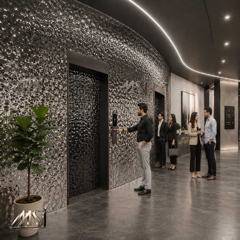 Stainless Steel Water Ripple for Lift Cladding