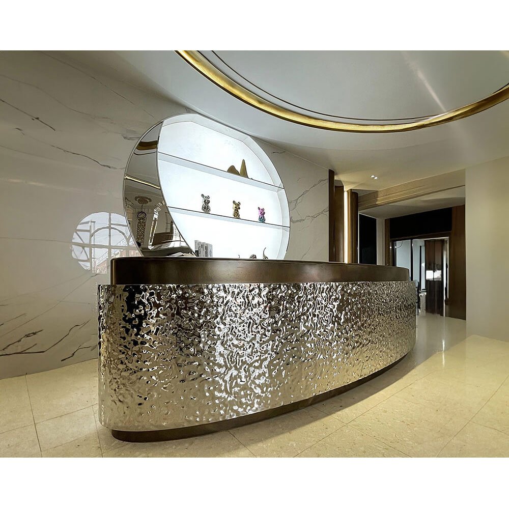 Stainless steel ripple sheet desk